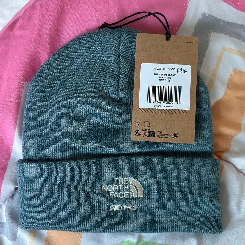 NWT The North Face X SKIMS Beanie Sk Kyanite Teal